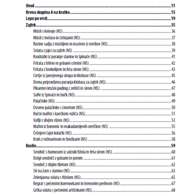 Pravilna prehrana po krvni skupini - Personalizirani recepti za krvno skupino A