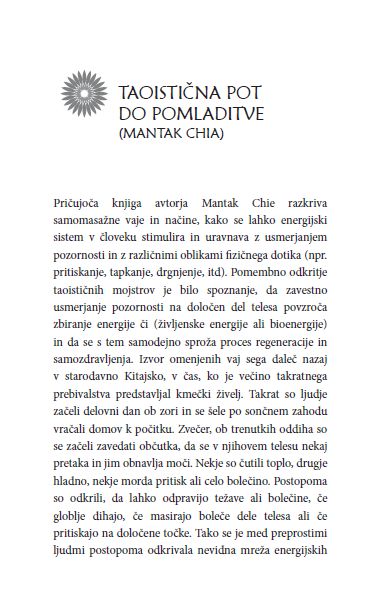 Či samomasaža: Taoistična pot do pomladitve
