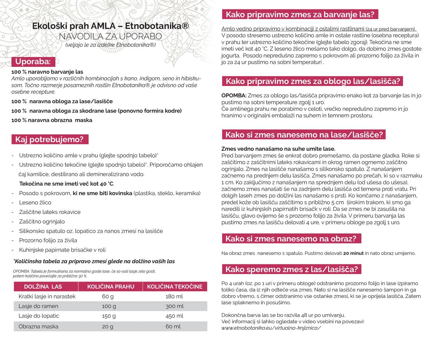 Ekološka amla za lase