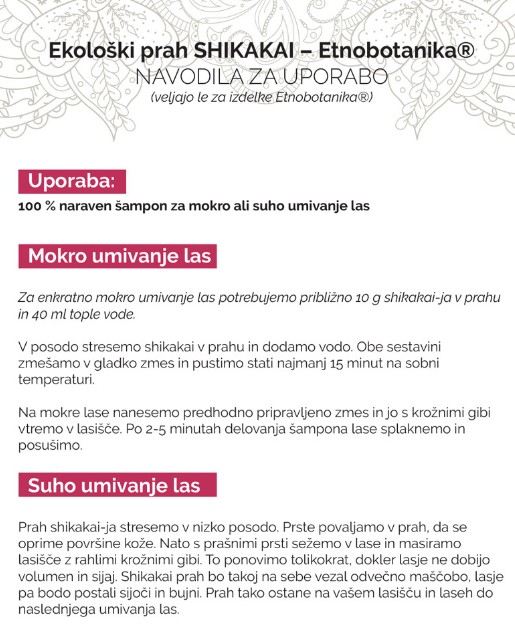 Ekološki naravni šampon Shikakai