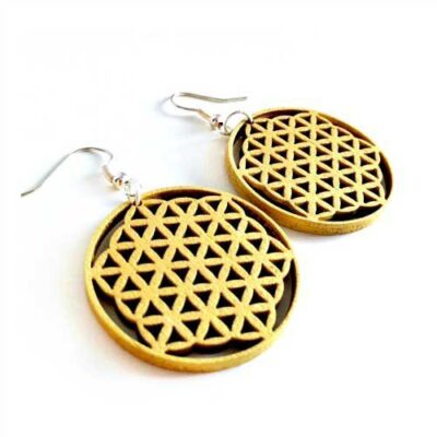 Uhani Roža življenja iz svete geometrije - Consciousness Codes