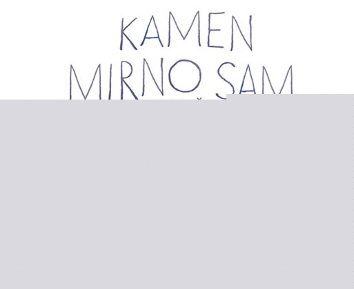 Kamen mirno sam leži