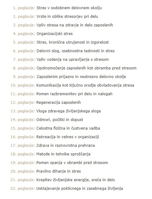 Kako obvladujem stres pri delu