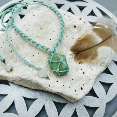 Makrame verižica Amazonit