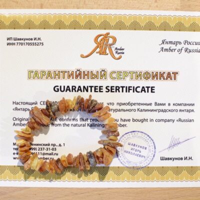 Nakit iz nebrušenega baltskega jantarja