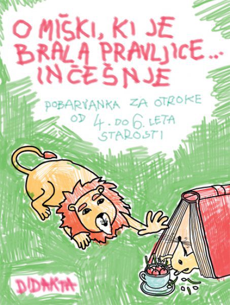 O miški, ki je brala pravljice ... in češnje - Pobarvanka za otroke od 4. do 6. leta starosti