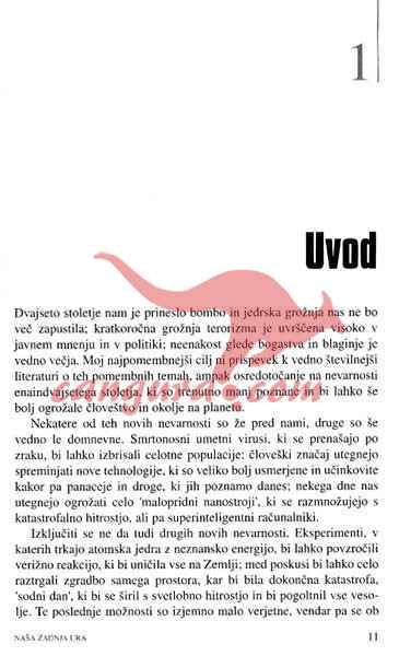 Naša zadnja ura - Kako v tem stoletju terorizem, napake in okoljske katastrofe grozijo človeški prihodnosti
