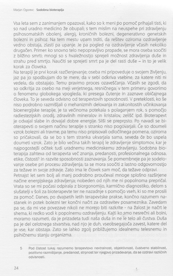 Sodobna bioterapija s poudarkom na karmični diagnostiki in integralni biorgonomiji