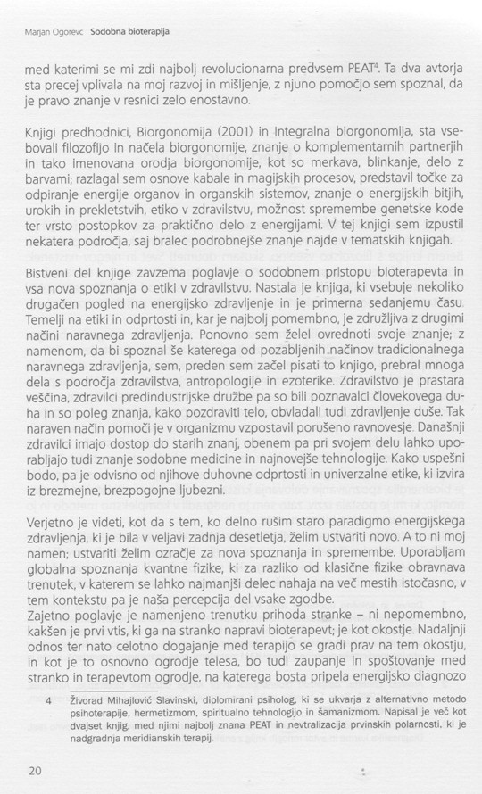 Sodobna bioterapija s poudarkom na karmični diagnostiki in integralni biorgonomiji