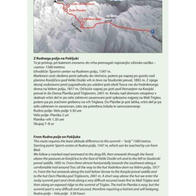 Triglavski narodni park 1: 50 000 z opisi vzponov
