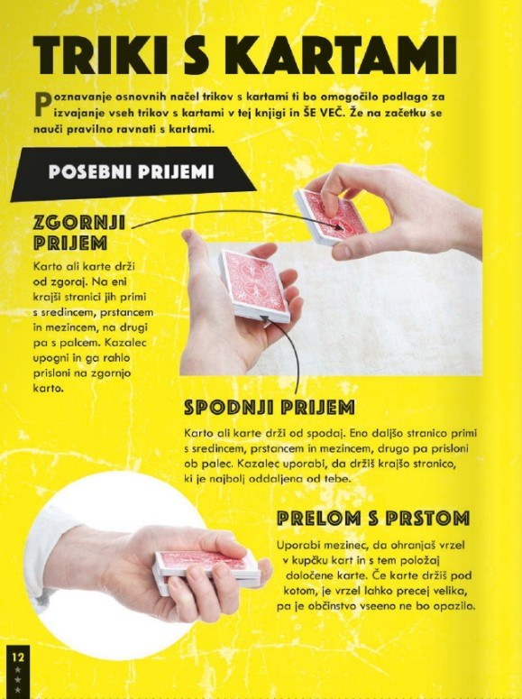 Čarovniški triki s kovanci, kartami in vsakdanjimi predmeti