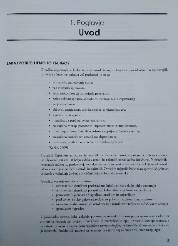 Čuječnost za otroke in najstnike