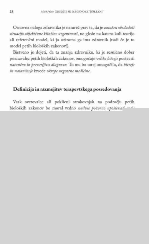 Zbuditi se iz hipnoze "bolezni"