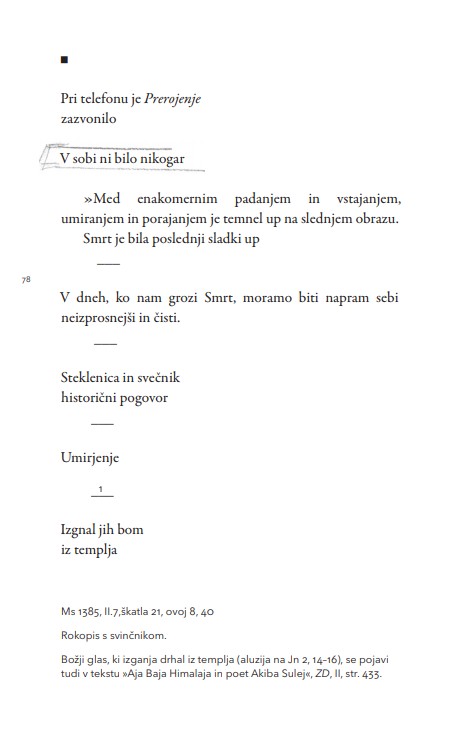 Vsem naj bom neznan, 1. knjiga
