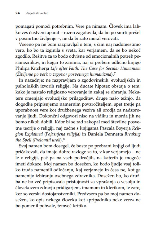 Verjeti ali vedeti
