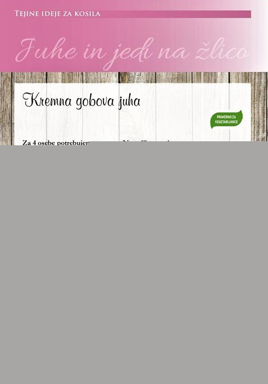 Tejine ideje za kosila