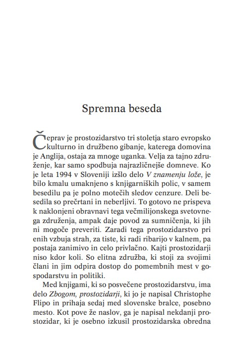 Zbogom, prostozidarji