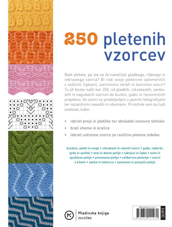 250 pletenih vzorcev
