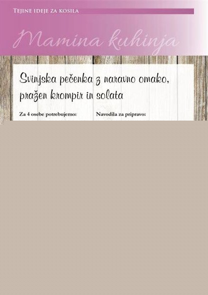 Tejine ideje za kosila