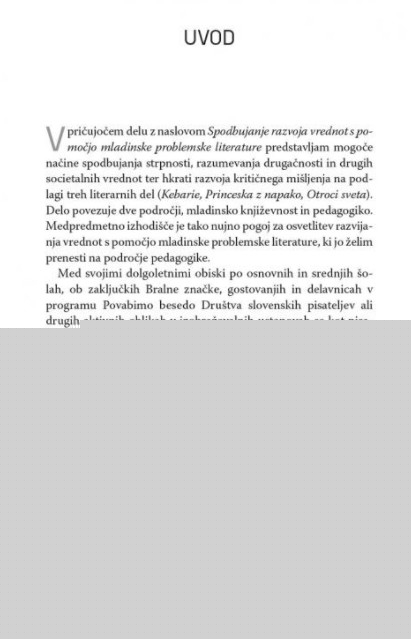 Spodbujanje razvoja vrednot s pomočjo mladinske problemske literature