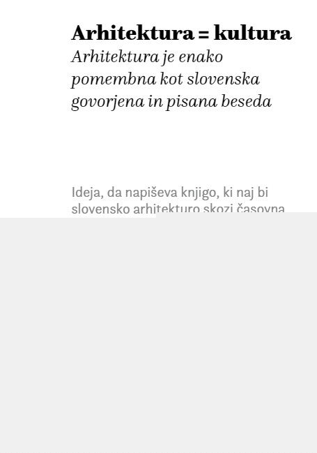 Zgodbe slovenske arhitekture