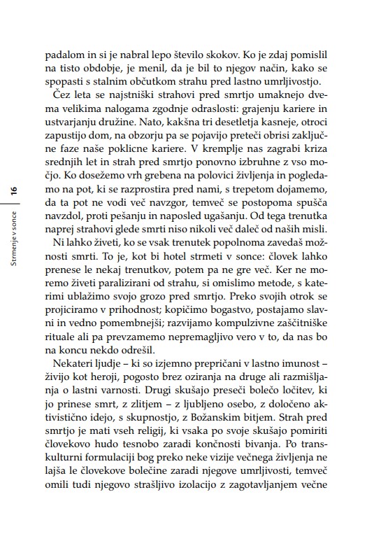 Strmenje v sonce