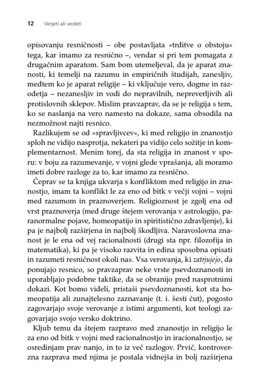 Verjeti ali vedeti
