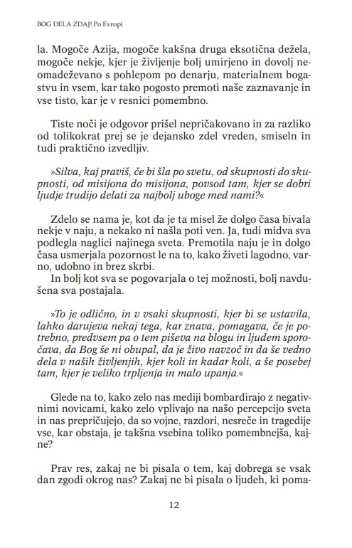 Bog dela zdaj! Po Evropi