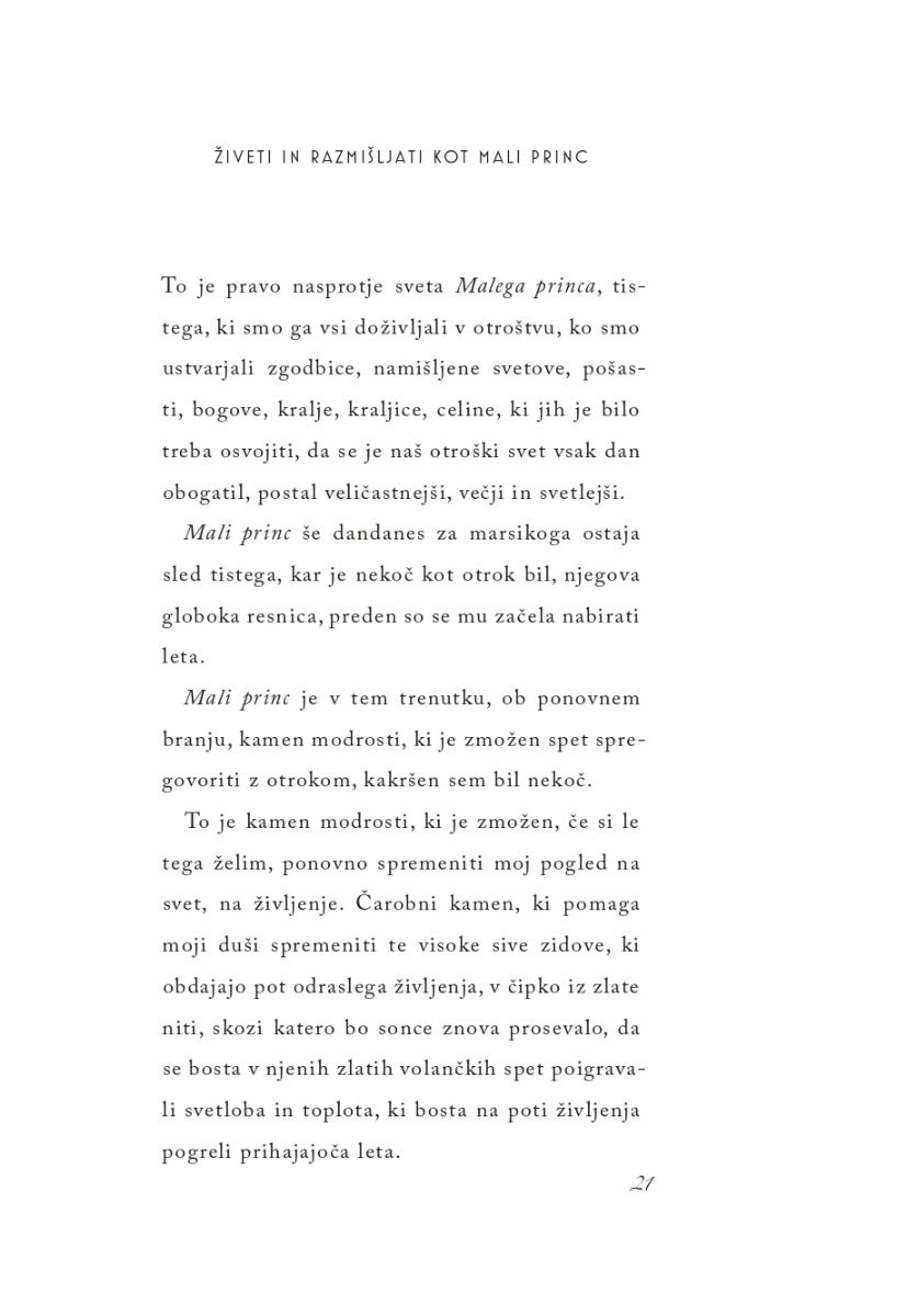 Živeti in razmišljati kot Mali princ